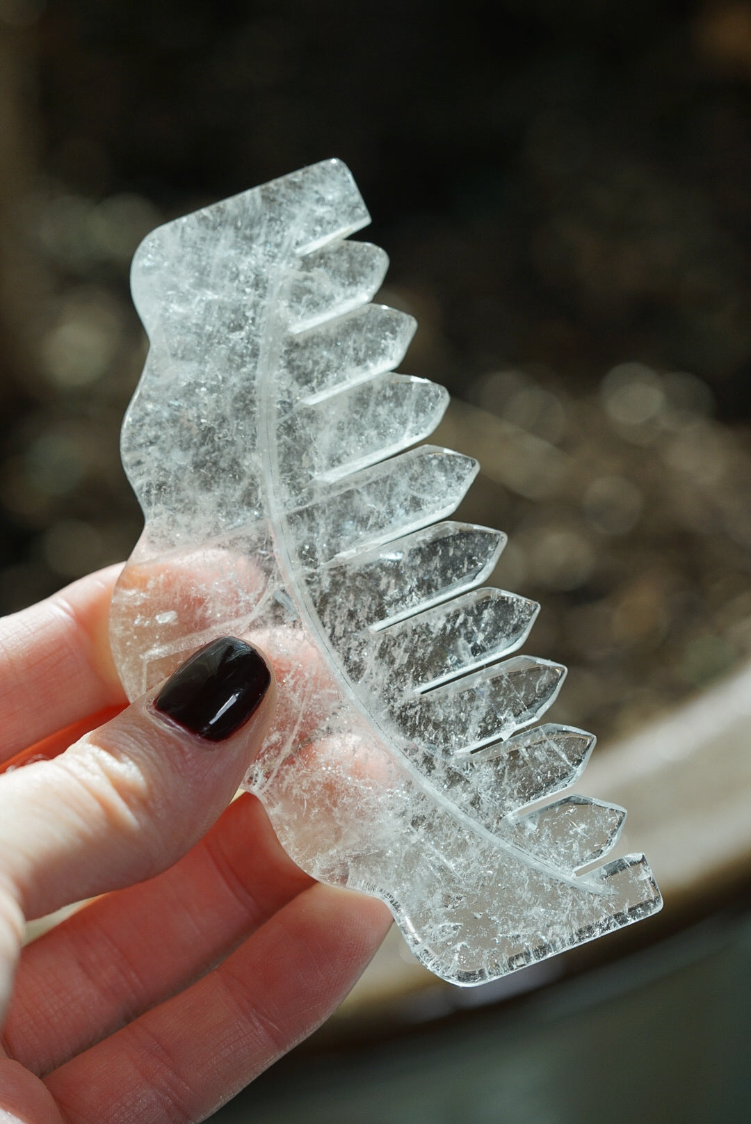 Clear Quartz Crystal Comb