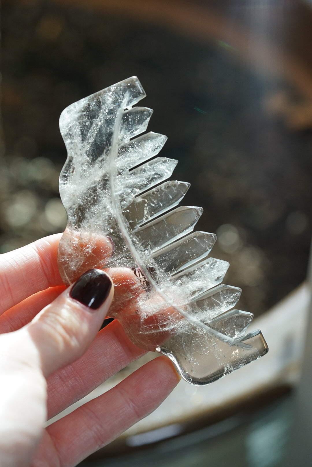 Smoky Quartz Crystal Comb